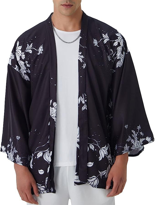 Women's Kimono Jacket Floral Kimonos for Women Kimono Cardigans for Women haori Suitable for Men and Women - WealFeel