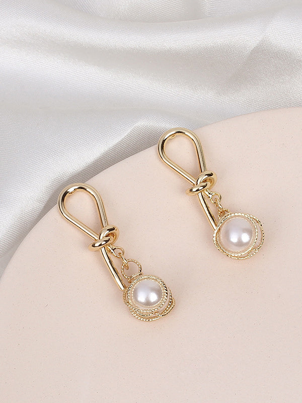 WealFeel Knotted Pearl Earrings - WealFeel
