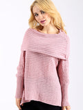 For Her Pleasure Off-the-Shoulder Knit Sweater - WealFeel