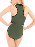 Zip Line One-piece Swimsuit - WealFeel