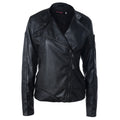 WealFeel Diagonal Zip Up Front Leather Jacket - WealFeel