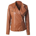 WealFeel Diagonal Zip Up Front Leather Jacket - WealFeel
