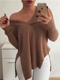Side Ways One-Shoulder Sweater - WealFeel