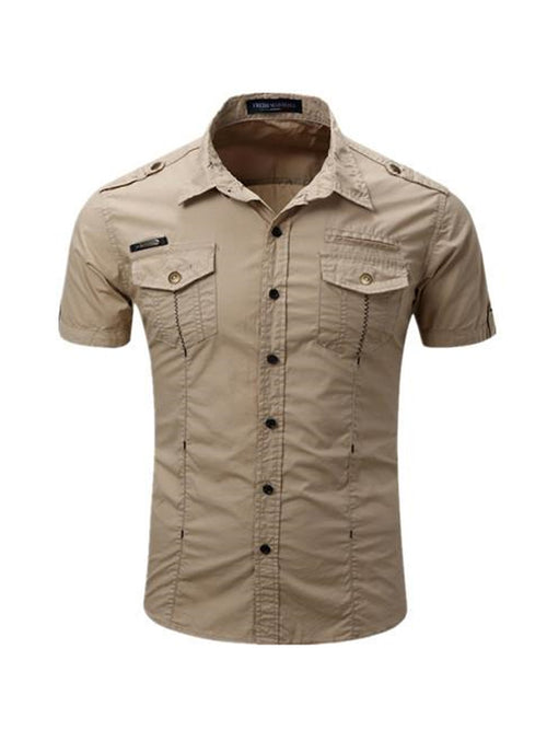 Men's Short-Sleeve Casual Work Shirt - WealFeel