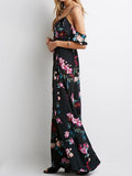 Sexy Floral Print Backless Long Dress - WealFeel