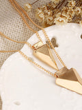 Fashion Women Metal Triangle Necklaces - WealFeel