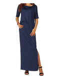 Off Shoulder Casual Side Split Long Maxi Dress - WealFeel