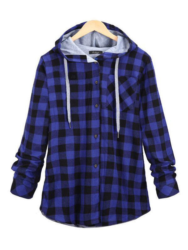 WealFeel Plaid to the Bone Button-Up Hooded Outerwear - WealFeel