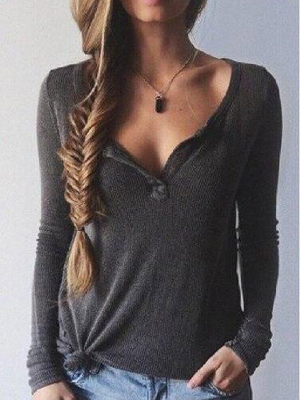 Let It V Knitted Top - WealFeel