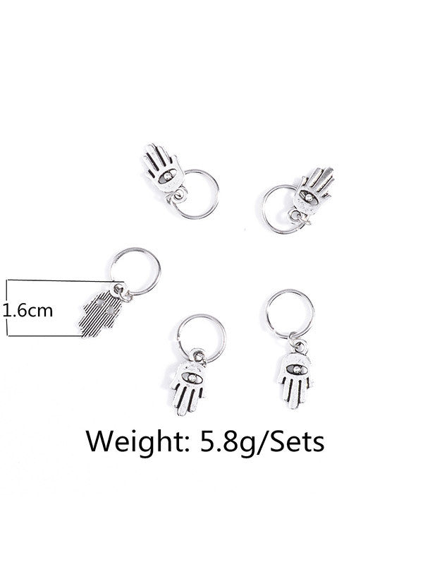5Pcs Per Set Silver Gold Hair Rings - WealFeel