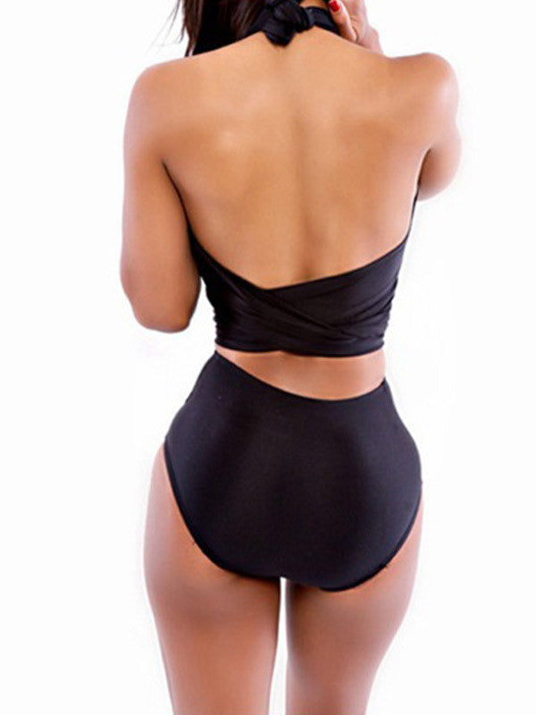 Women's Criss Cross Halter Swimsuit - WealFeel