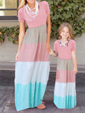 Parent-child Mixed Color Dress - WealFeel