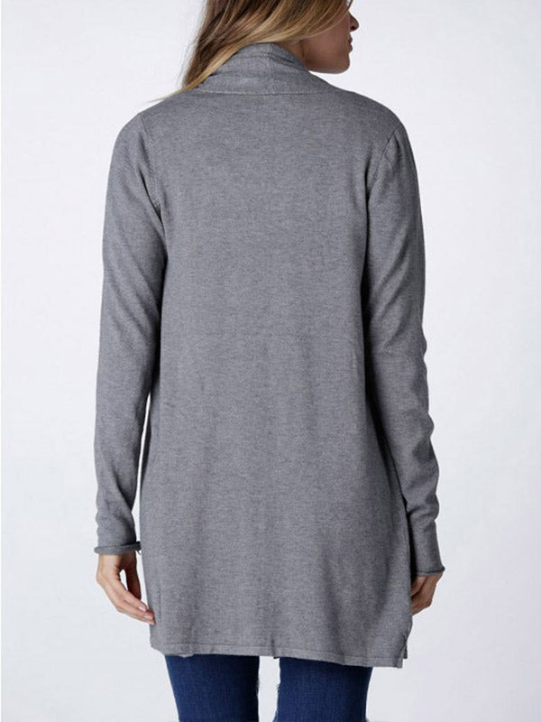 Womens Open Front Long Sleeve Cardigan - WealFeel