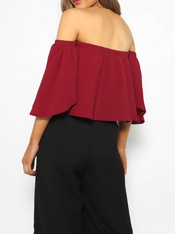 Sexy Off Shoulder Ruffle Top - WealFeel