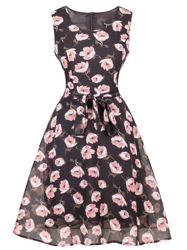 Flower Power Sleeveless Dress - WealFeel