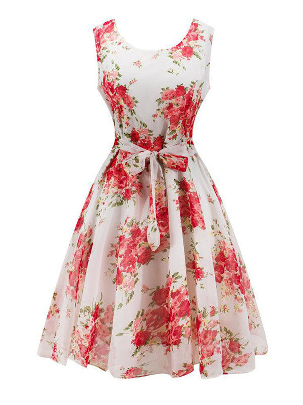 Flower Power Sleeveless Dress - WealFeel