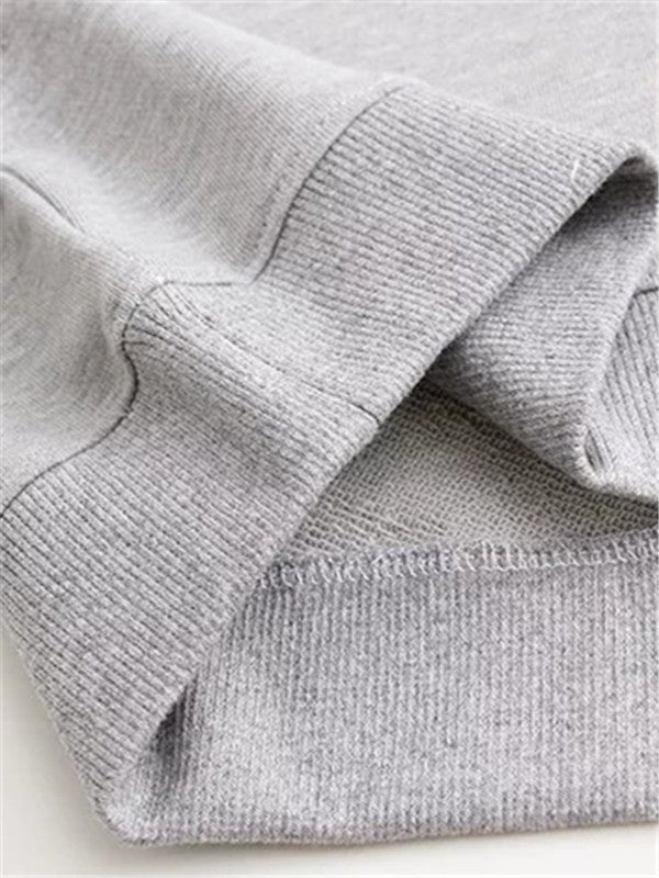 Casual Loose Gray Letters Printed Sweatshirt - WealFeel