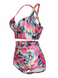 Multicolor Vintage Plus Size Bikini Sets - WealFeel