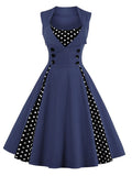 Sleeveless Slim Fit Button Detail Dress - WealFeel