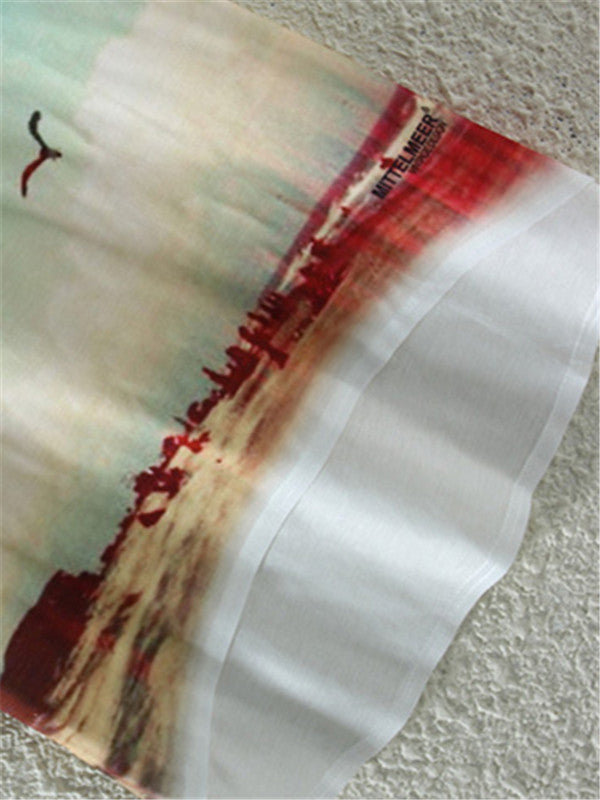 Casual Loose Before Short After Long Printed T-shirt - WealFeel