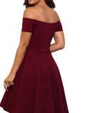 Elegant Lady Off-the-shoulder Dress - WealFeel