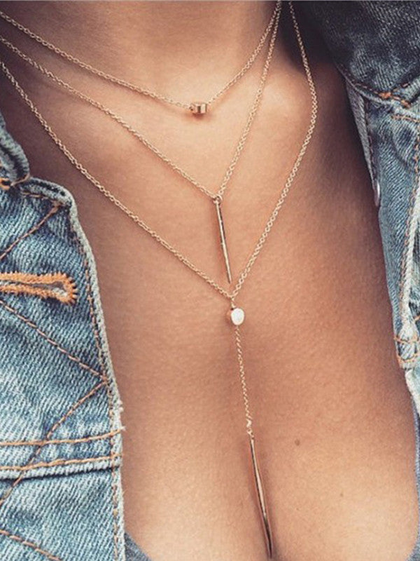 Fashion 3 Layers Chain Necklaces - WealFeel