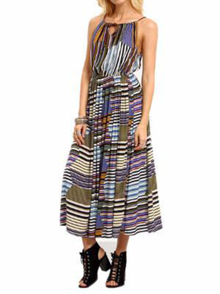 Think It Out Halter Bohemian Dress - WealFeel