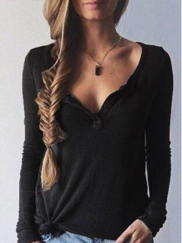 Let It V Knitted Top - WealFeel