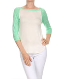 Basic Three-quarter Length Sleeve Shirt - WealFeel