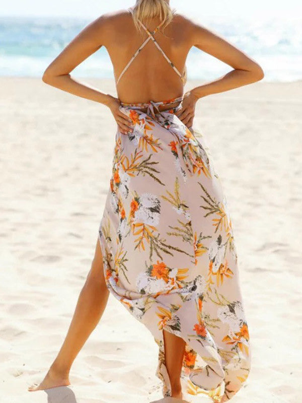 Slit This One Out Halter Dress - WealFeel