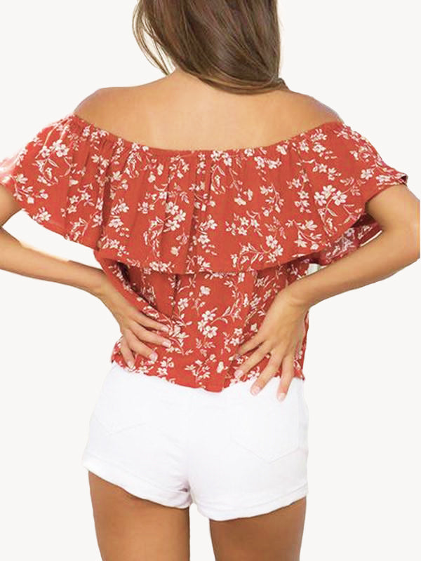 Women's Off the Shoulder Flounce Top - WealFeel