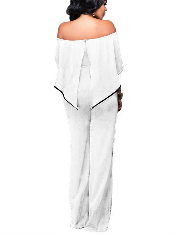 Women Off Shoulder High Waist Jumpsuits Rompers - WealFeel