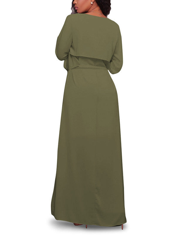 Women Solid Color Long Sleeve Maxi Cardigan - WealFeel