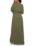 Women Solid Color Long Sleeve Maxi Cardigan - WealFeel