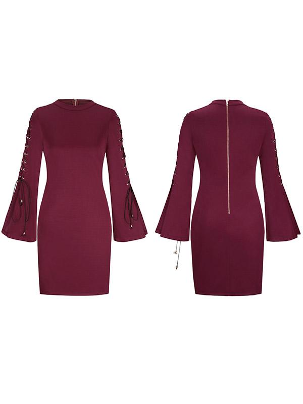 Pull Some Strings Bell Sleeve Mini Dress - WealFeel