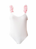 White Backless Petals One-piece Swimsuit - WealFeel