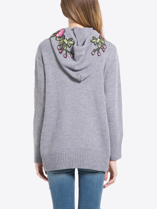 Women Floral Hoodie Hooded Sweatshirt Sweater - WealFeel