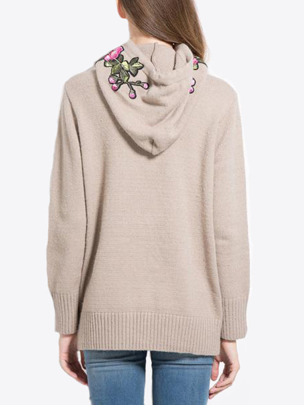 Women Floral Hoodie Hooded Sweatshirt Sweater - WealFeel