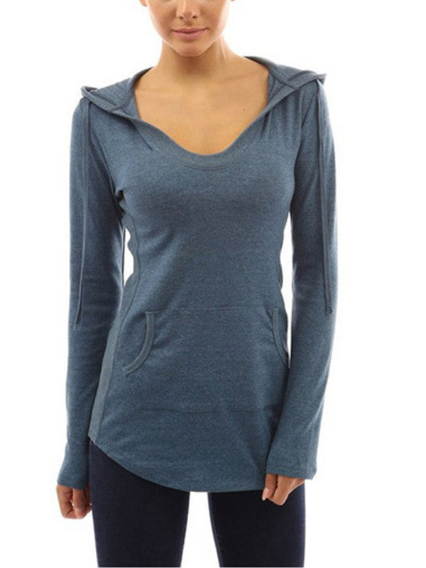 Hooded Irregular Hems Tops - WealFeel