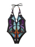 Butterfly Print One-piece Swimsuit - WealFeel