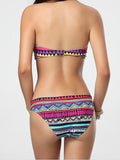 Geometric Print Bikini with Underwire Swimwear - WealFeel