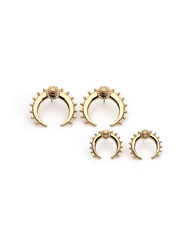 WealFeel Metal Moon Earrings - WealFeel