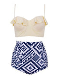 Let's Go Vintage High-waisted Bikini Sets - WealFeel