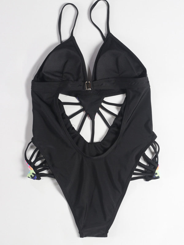 Bohemian Hollow Out One Piece Swimsuit - WealFeel