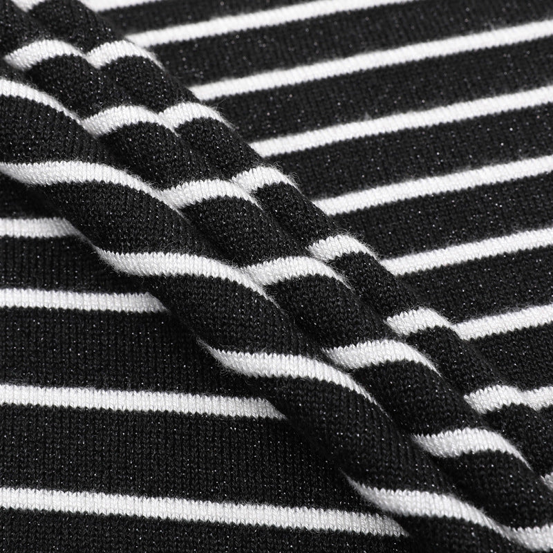 Womens Causal Stripe Front Open Sweater Cardigan Blouse - WealFeel