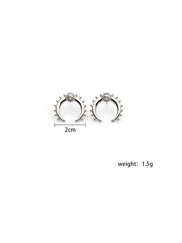 WealFeel Metal Moon Earrings - WealFeel