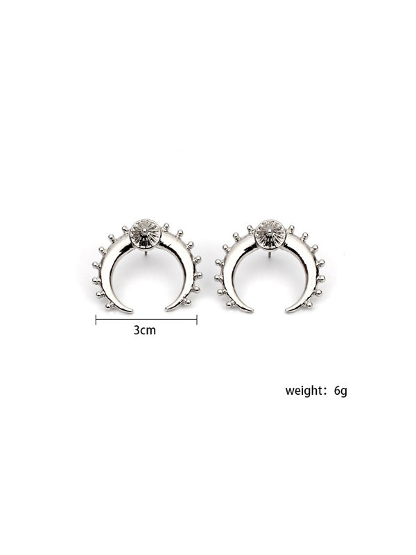 WealFeel Metal Moon Earrings - WealFeel