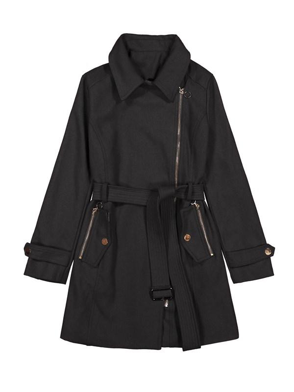 Back For Good Zip Coat With Belt - WealFeel