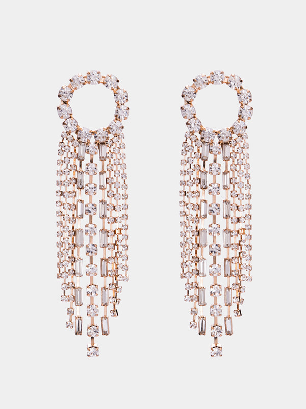 WealFeel Diamond Long Tassel Earrings - WealFeel
