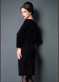 WealFeel Solid color Thicken Slim Long-sleeved Dress - WealFeel